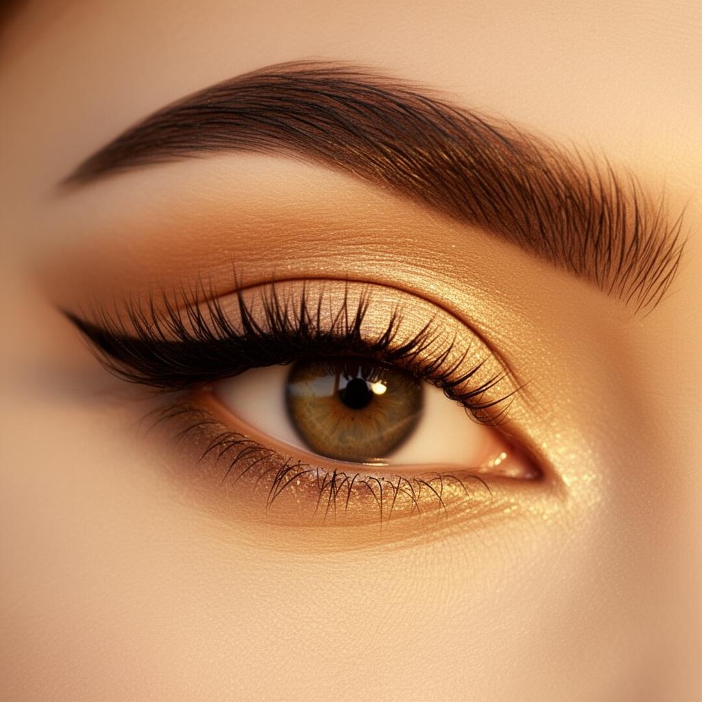 Detalhe do olho elevado — técnica Fox Eyes